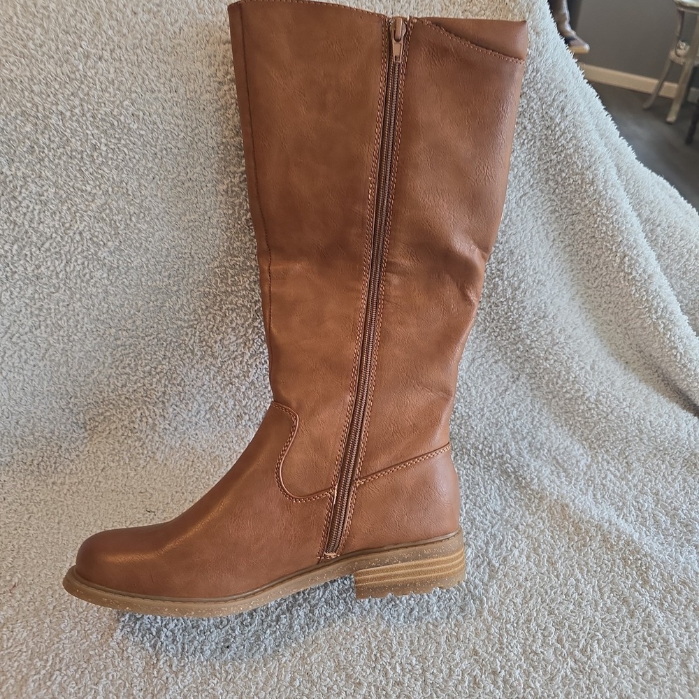 B.O.C. By Born Women's Celine Tan Knee-High Riding Boot Side Zip Size 10 NWT - Picture 4 of 13